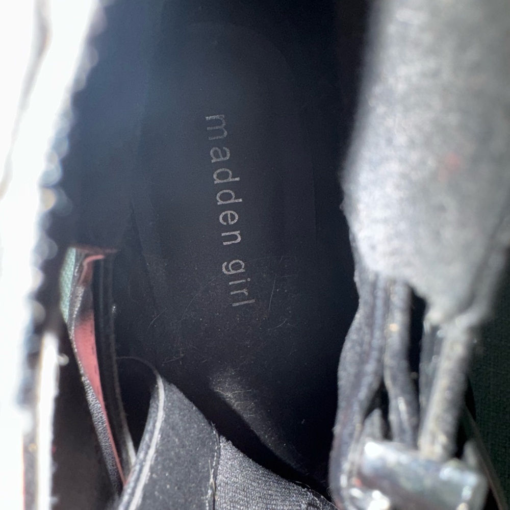 Madden Girl Black Buckle Ankle Booties - Picture 5 of 8
